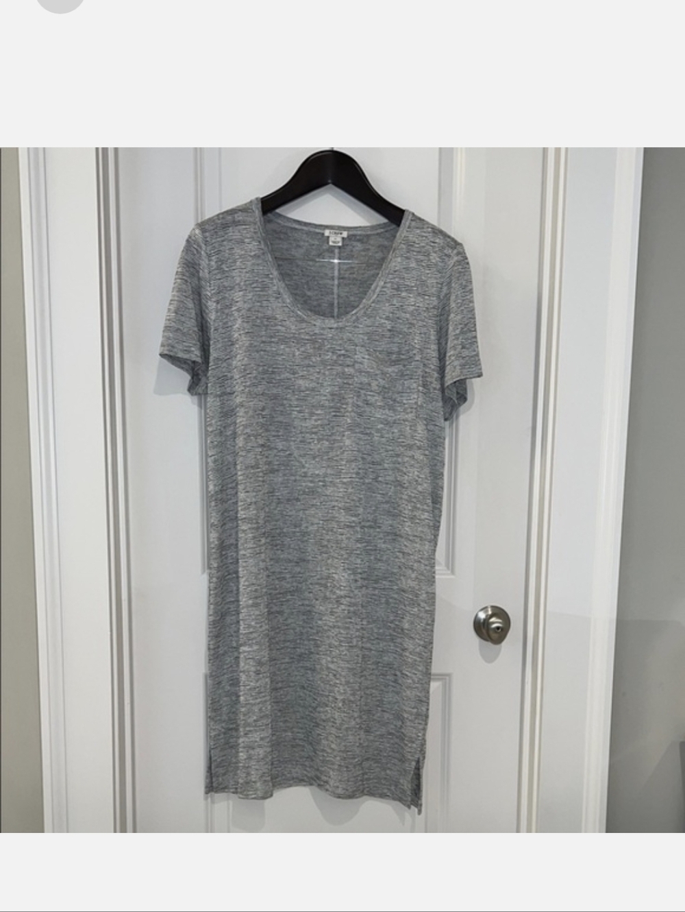 J. Crew Heathered Gray Knit Tee Dress Size XL